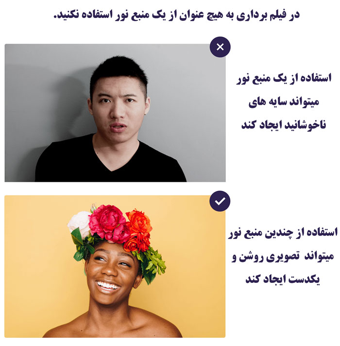 استفاده-از-چندین-منبع-نور-در-فیلمبرداری